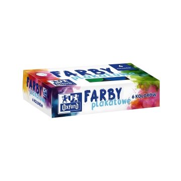 Farby plakatowe Oxford zestaw 6 kolorów 20 ml