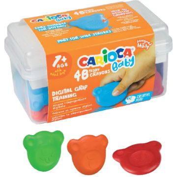 Kredki Misiaki BABY CARIOCA kuferek 48 szt. dla dzieci od 1 roku