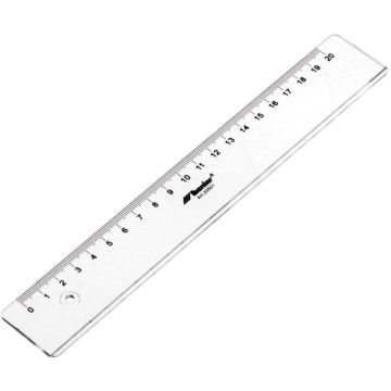 Linijka Przezroczysta 20 cm z Czarną Podziałką i Etui