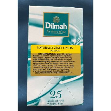 Herbata Owocowa Dilmah Naturally Zesty Lemon Bez Kofeiny 25 kopert