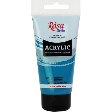 Farba akrylowa Rosa Studio 75ml Turquoise Blue 431