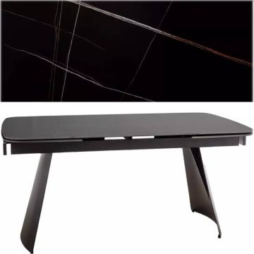 Stół rozkładany 160-240x90 czarny ceramiczny Bacardi Signal