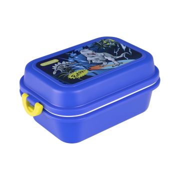 Lunch box plastikowy z przegródką wzór dinozaury 750ml 1 sztuka KEYROAD