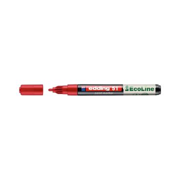 Marker olejowy na bazie wody Edding EcoLine e-51, 1-2 mm, czerwony