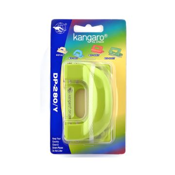 Dziurkacz biurowy Kangaro DP-280Y, do 11 kartek, zielony, 1 sztuka