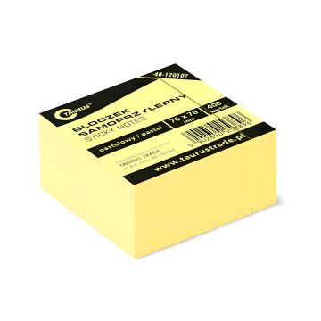 Notes samoprzylepny 76x76mm żółty 400 kartek - karteczki biurowe Post-it