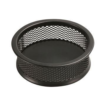 Pojemnik na spinacze biurowe Q-CONNECT Office Set metalowy czarny 1 sztuka