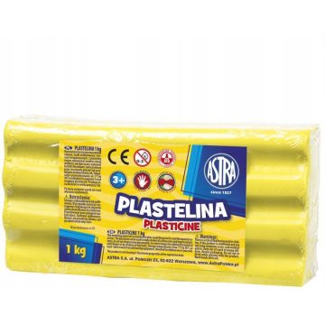 Plastelina szkolna Astra 1kg cytrynowa żółta