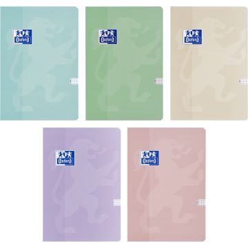 Brulion Oxford Touch Pastel A5 60 kartek kratka margines miękka oprawa