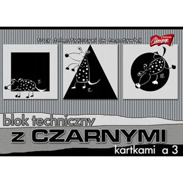 Blok Techniczny Czarny A3 10 kartek 180g UNIPAP