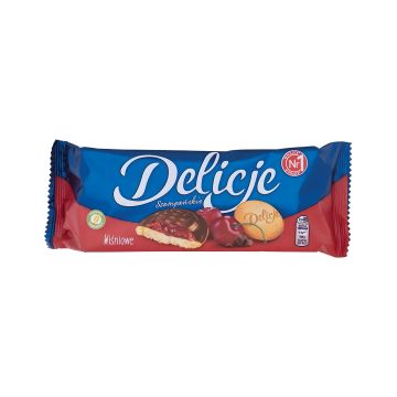 Ciastka DELICJE SZAMPAŃSKIE Wiśniowe 147g
