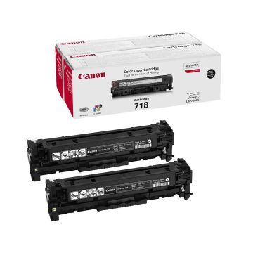 Toner Canon CRG-718 czarny oryginalny zestaw dwupak do drukarek laserowych