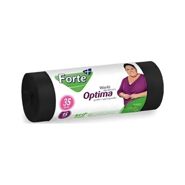 Forte+WNS worki na śmieci 35L, 15 sztuk, LDPE Optima – wytrzymałe i praktyczne