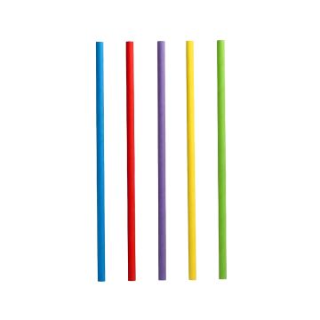 Słomki papierowe paleta barw 8 kolorów długość 250 mm opakowanie 100 sztuk
