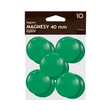 Magnes 40mm GRAND, zielony, 10 sztuk