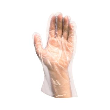Rękawiczki foliowe hdpe w pudełku l 500 szt.