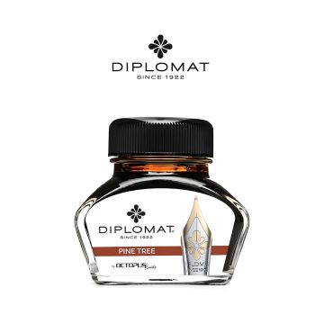 Atrament do piór wiecznych DIPLOMAT w kałamarzu 30 ml brązowy