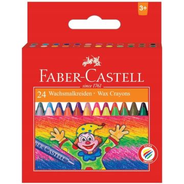 Kredki Woskowe Faber-Castell Klown 24 Kolory Opakowanie Kartonowe