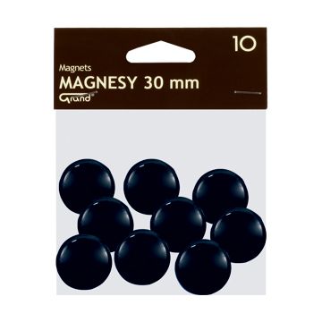 Magnes 30mm GRAND, czarny, 10 sztuk