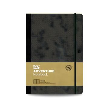 Notatnik Flexbook 17cm x 24cm Adventure  w linie Czarny