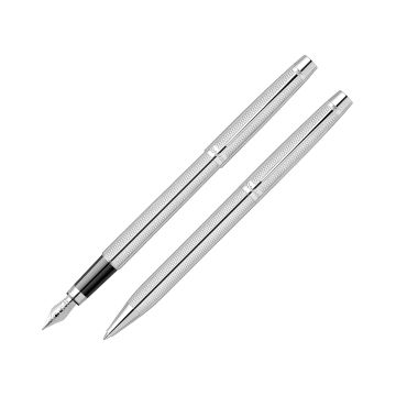 Zestaw pióro + długopis Scrikss Venus 722 w etui, kolor chrom