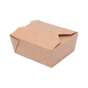 Lunch box papierowy duży 1600ml 20x14x6,5cm czarny jednorazowy 50 sztuk