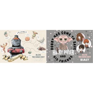 Blok techniczny biały A4 Harry Potter 10 kartek