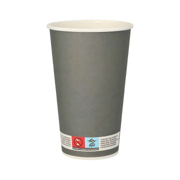 Kubek papierowy Beer szary jednorazowy 400 ml średnica 90 mm 20 sztuk