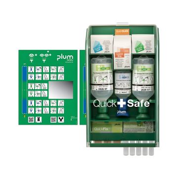 Apteczka ścienna PLUM QuickSafe Complete z wyposażeniem pierwszej pomocy