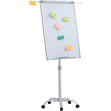 Flipchart mobilny OFFICE PRODUCTS, 70x100cm, suchościeralno-magnetyczny, rama aluminiowa