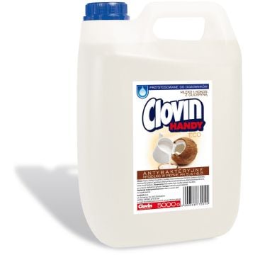 Mydło w płynie antybakteryjne CLOVIN 5L mleko i kokos z gliceryną