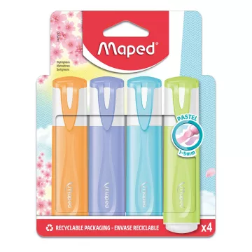 Zakreślacz Classic New Pastel mix kolorów 4 sztuki w kartonowym etui