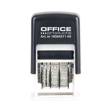 Datownik samotuszujący OFFICE PRODUCTS z tuszem polskim format DD-MMM-RRRR czarny