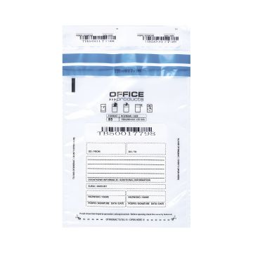 Koperta bezpieczna foliowa Office Products, transparentna, B5, 190x260mm, 50 szt.
