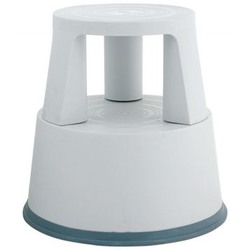 Taboret Biurowy Q-Connect, Mobilny, Plastikowy, Szary