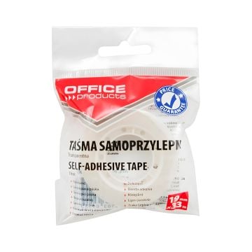 Taśma biurowa OFFICE PRODUCTS przezroczysta 19mm x 33m z zawieszką 1 sztuka