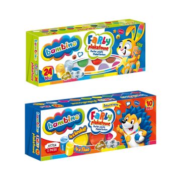 Farby plakatowe Bambino 24 kolory 10 ml zestaw 24 sztuk