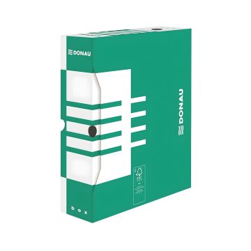 Pudło archiwizacyjne Donau z kartonu A4 80 mm zielone