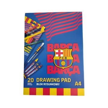 Blok rysunkowy FC Barcelona format A4 100 gramów zestaw 10 sztuk
