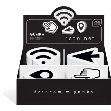 Gumka do ścierania Interdruk Icon.net 20 sztuk