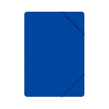 Teczka z gumką A4 OFFICE PRODUCTS z tworzywa PP 500 mikronów 3-skrzydłowa niebieska