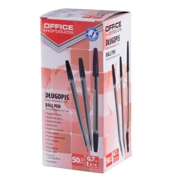 Długopis Office Products 1,0 mm czarny do biura i firmy