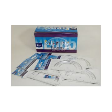Kątomierz biurowy 10 cm przezroczysty 1 sztuka