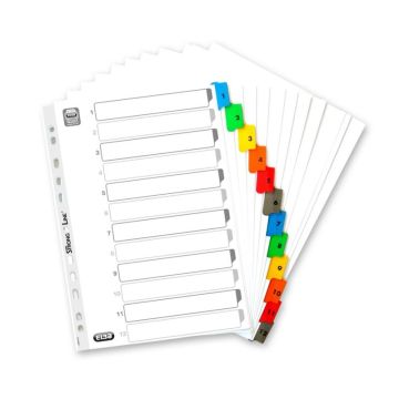 Przekładki do segregatora numeryczne OXFORD A4 z kolorami, 1-12