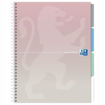 Kołozeszyt Oxford Projectbook dwuspiralny B5 80 kartek w kratkę pastelowy zestaw 5 szt.