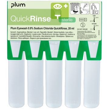 Ampułki do płukania oczu PLUM QuickRinse sterylny roztwór 5x20 ml