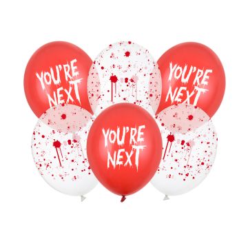 Balony 30 cm, You're next, mix (1 op. / 6 szt.)