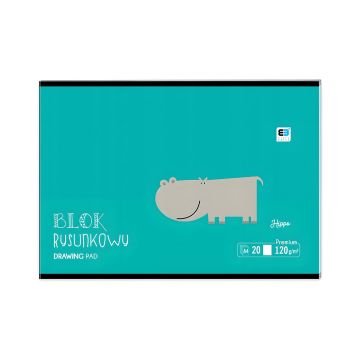 Blok rysunkowy biały A4 120g 20 kartek zestaw 10 sztuk