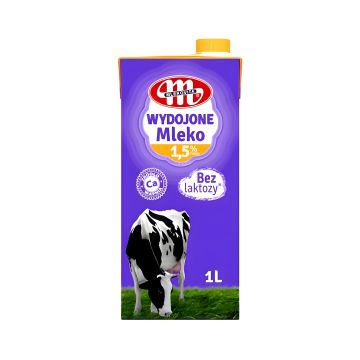 Mleko Wydojone Mlekovita bez laktozy 1,5 %  1L
