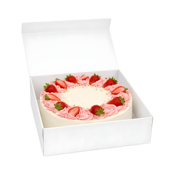 Pudełka kartonowe na tort kwadratowe białe 25 x 25 x 10 cm 50 sztuk